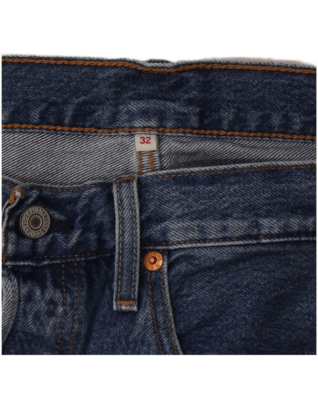 Levi's Dame Denim Nederdel W32 Stor Blå Bomuld