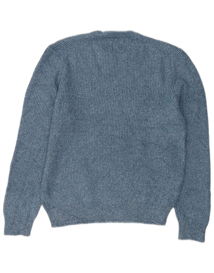 Marks & Spencer Herre sweater med rund hals, medium blå flækket polyamid