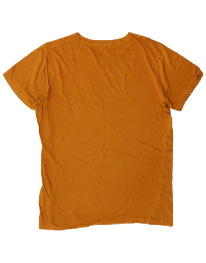 JACK & JONES Herre grafisk T-shirt Top Medium Gul Bomuld