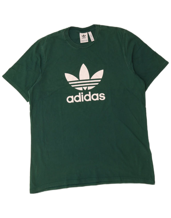 Adidas Herre grafisk T-shirt Top XL Grøn Bomuld