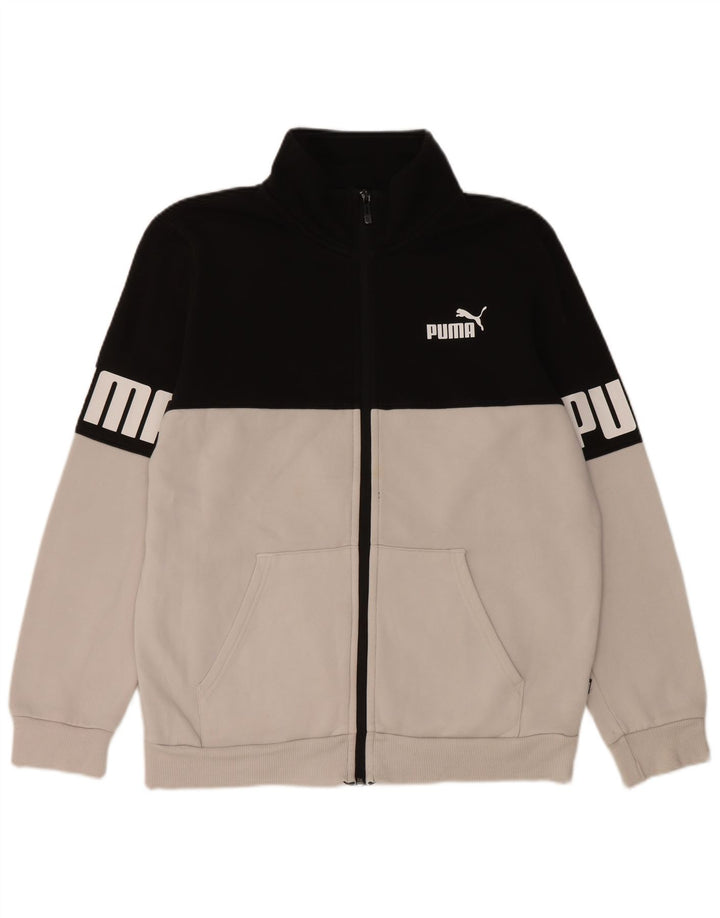 Puma Herre grafisk træningsdragt Topjakke Medium Sort Colourblock Bomuld