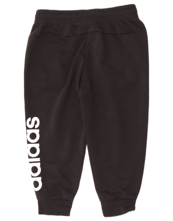 Adidas Dame Grafisk Capri træningsdragt Bukser Joggers UK 8/10 Small Black