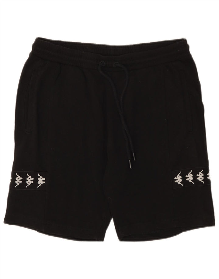 Kappa Herre grafiske sportsshorts Små sorte bomuld