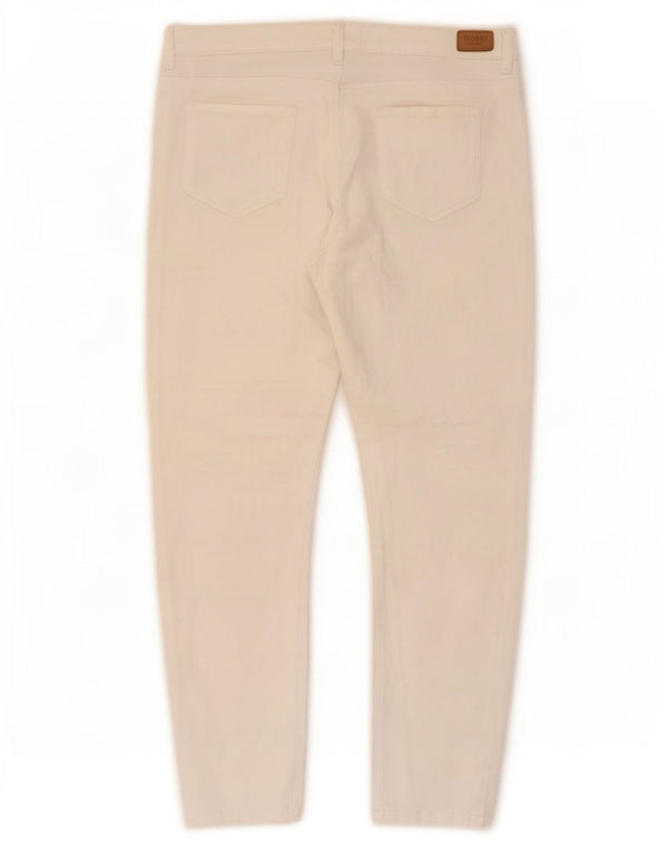 Hobbs Dame Slim Jeans UK 18 XL W36 L26 Hvid Bomuld