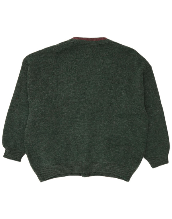 Vintage herre cardigan sweater XL Grøn uld