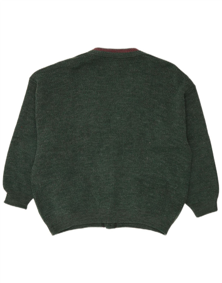Vintage herre cardigan sweater XL Grøn uld