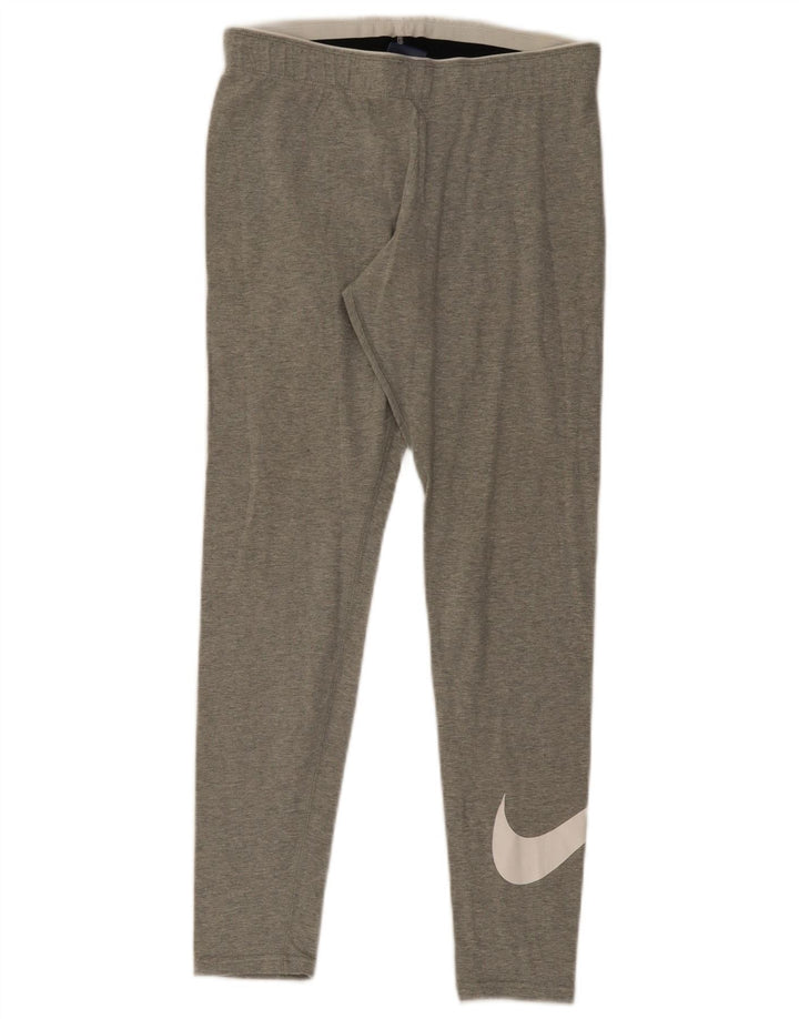 Nike Grafiske Leggings til kvinder UK 12 Medium Grey Flecked Bomuld