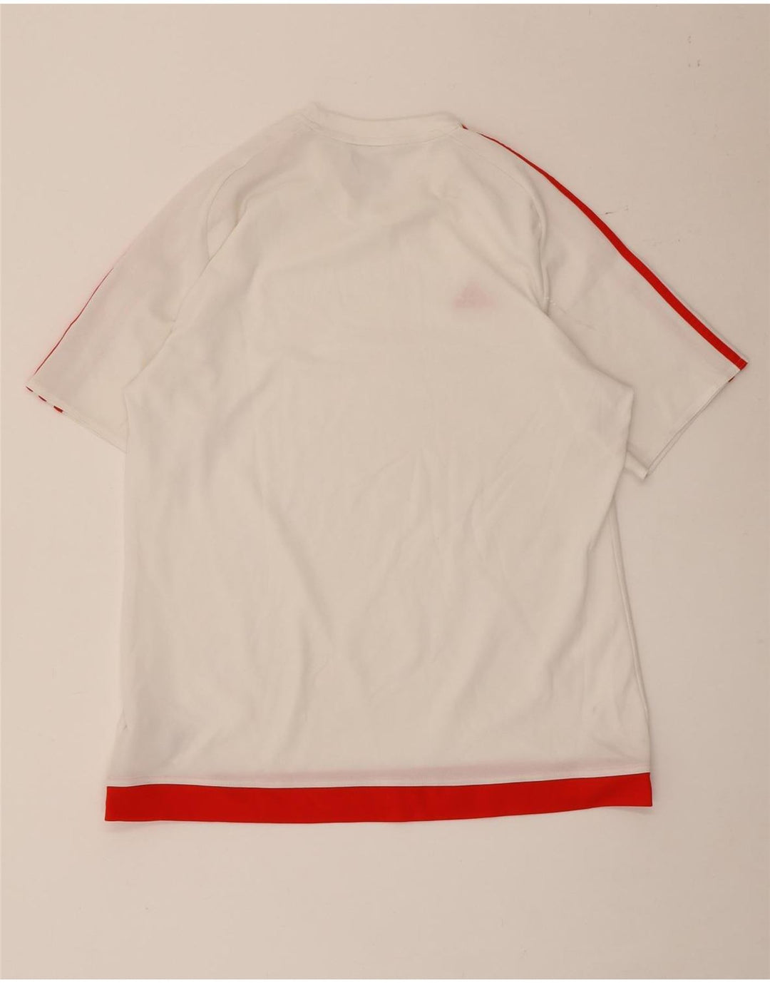 Adidas Herre Climalite T-Shirt Top Stor Hvid Colourblock Polyester