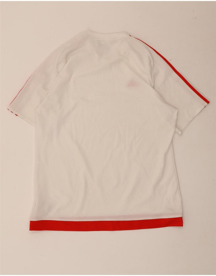 Adidas Herre Climalite T-Shirt Top Stor Hvid Colourblock Polyester