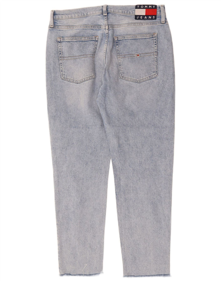 TOMMY HILFIGER Kvinder Højtaljede Slim Jeans W31 L28 Blå Bomuld