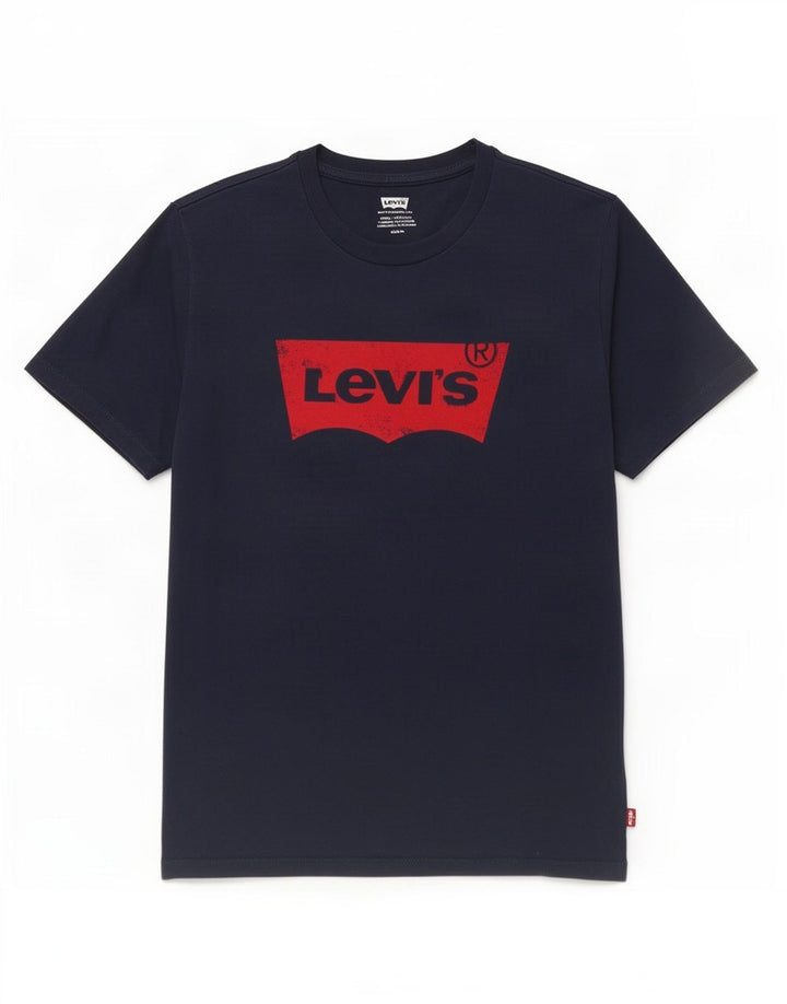 Levi's Herre grafisk T-shirt Top Medium Navyblå Bomuld