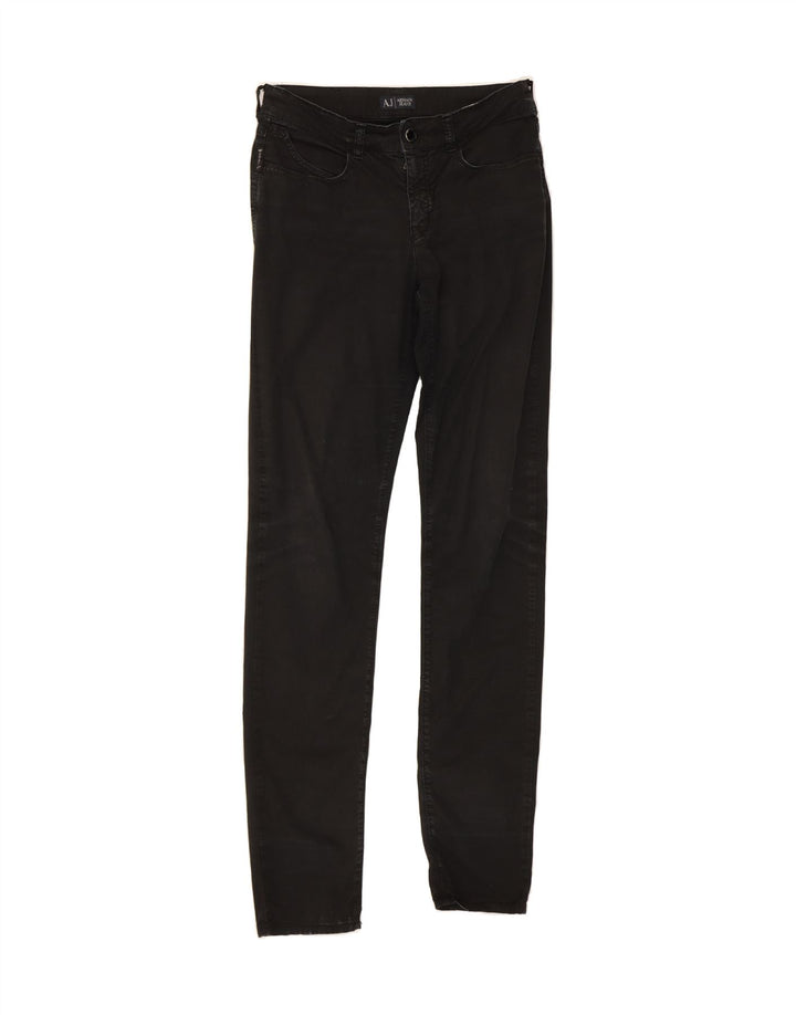 ARMANI Womens Slim Jeans W29 L33 Black Cotton Vintage Armani and Second-Hand Armani from Messina Hembry 