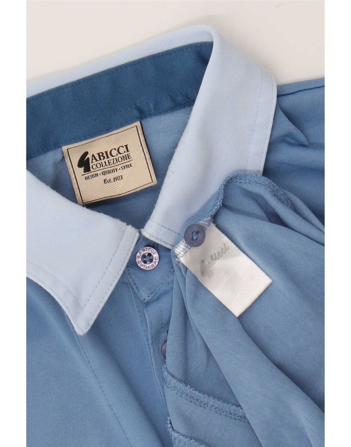 Gabicci herre poloshirt Medium Blue Colourblock Bomuld