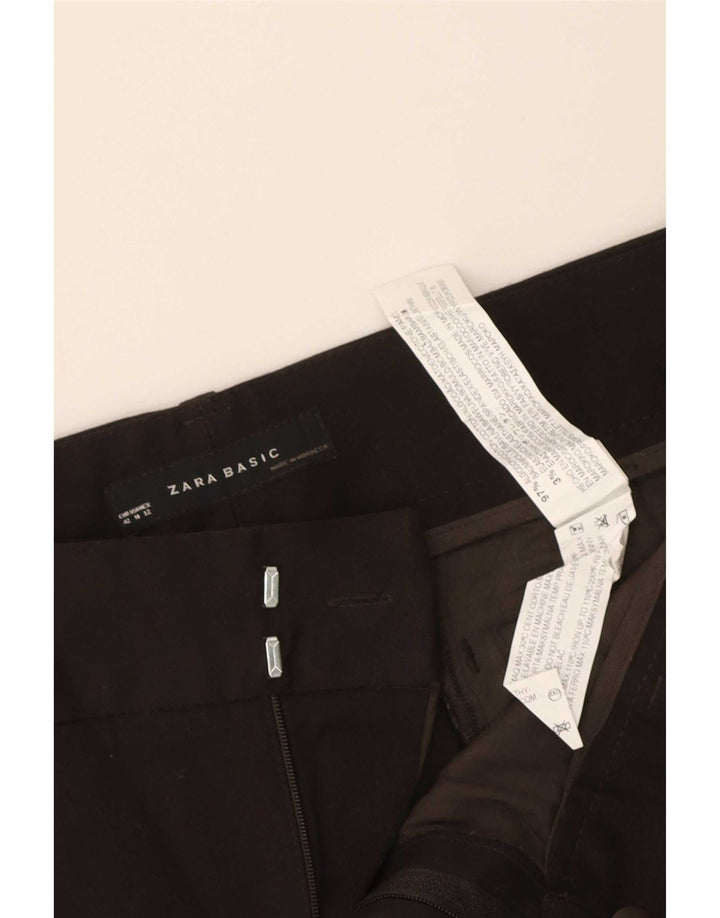 Zara Chino Shorts til kvinder EU 42 Large W32 Sort Bomuld