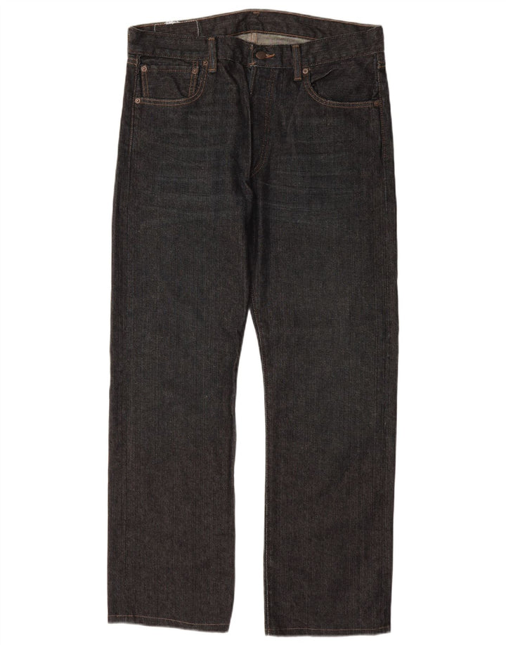 LEVI'S Herre 501 Straight Jeans W34 L30 Marineblå Bomuld