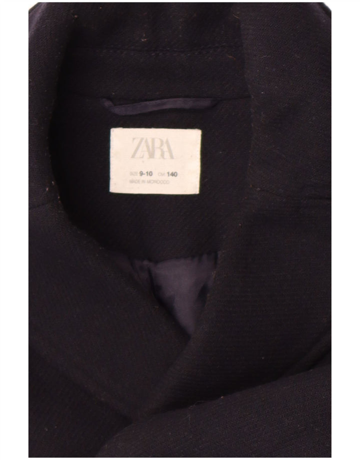 Zara Boys Pea Coat 9-10 år Navy Blue