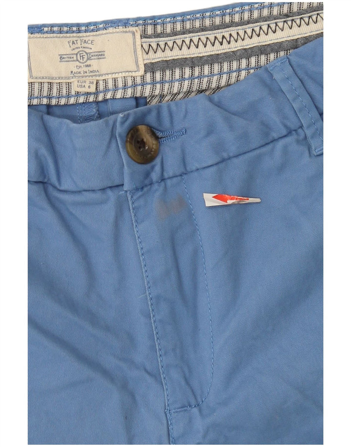 Fat Face Dame Chino Shorts UK 10 Small W30 Blue Cotton