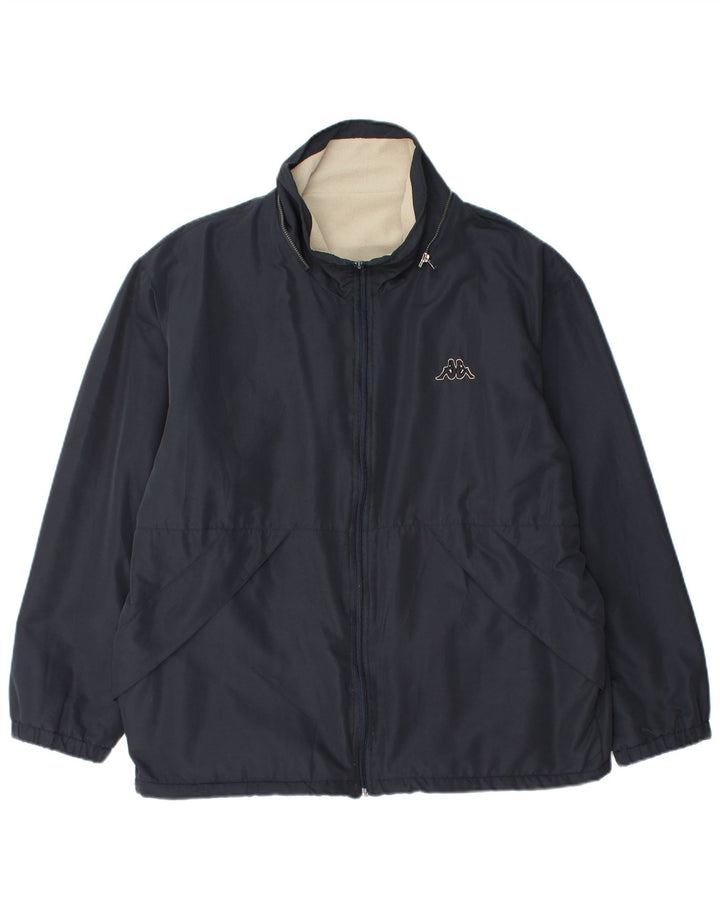 Kappa Herre Loose Fit Vendbar jakke UK 36 Small Navy Blue Polyester