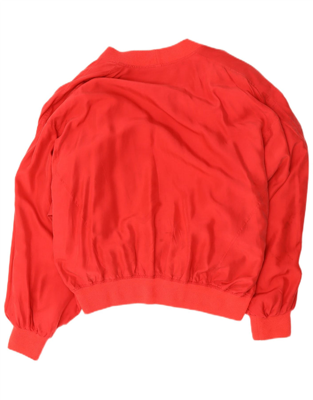 Vintage Herre grafisk bomberjakke UK 42 XL rød silke