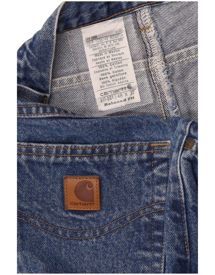 Carhartt Herre tilspidsede jeans W48 L32 blå bomuld
