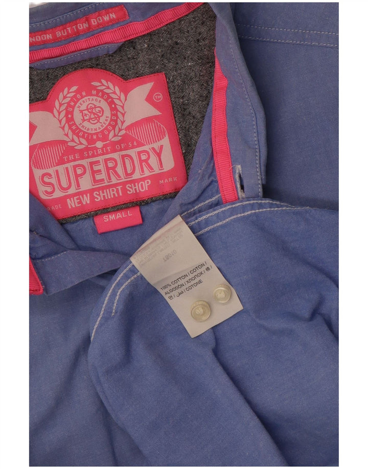 Superdry herreskjorte lille blå bomuld