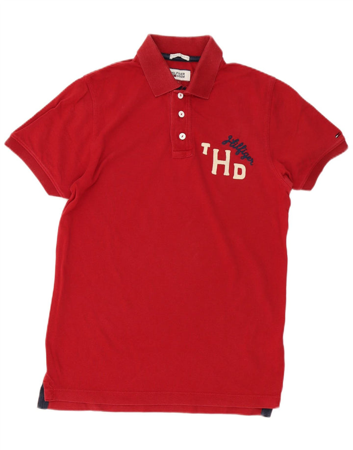 Tommy Hilfiger Herre grafisk poloshirt Lille rød bomuld