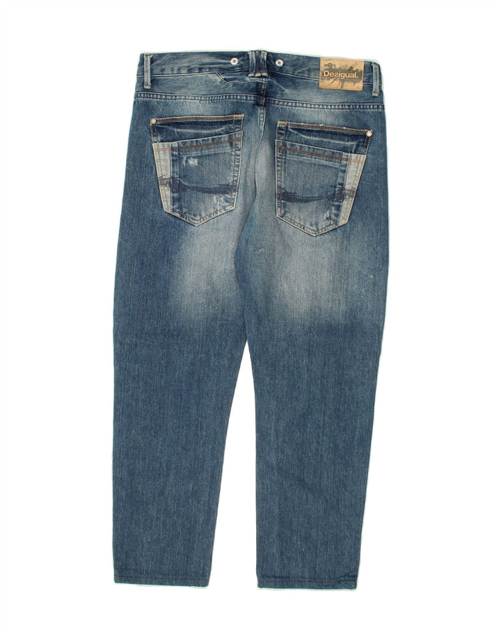 DESIGUAL Womens Distressed Slim Jeans W32 L27 Blue Cotton Vintage Desigual and Second-Hand Desigual from Messina Hembry 