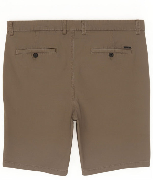 Pierre Cardin Herre Regular Fit Chino-shorts XL W40 Khaki Cotton