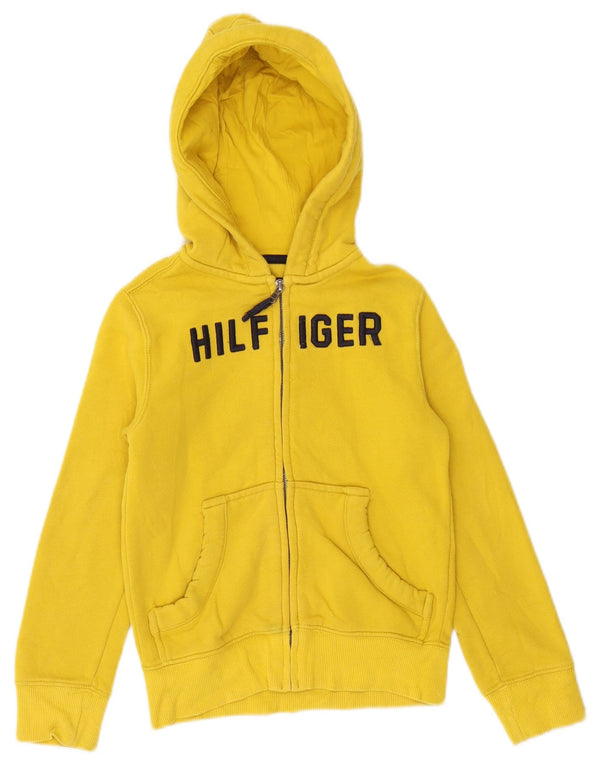 Tommy Hilfiger Boys Grafisk Hættetrøje med lynlås 6-7 år Lille Gul