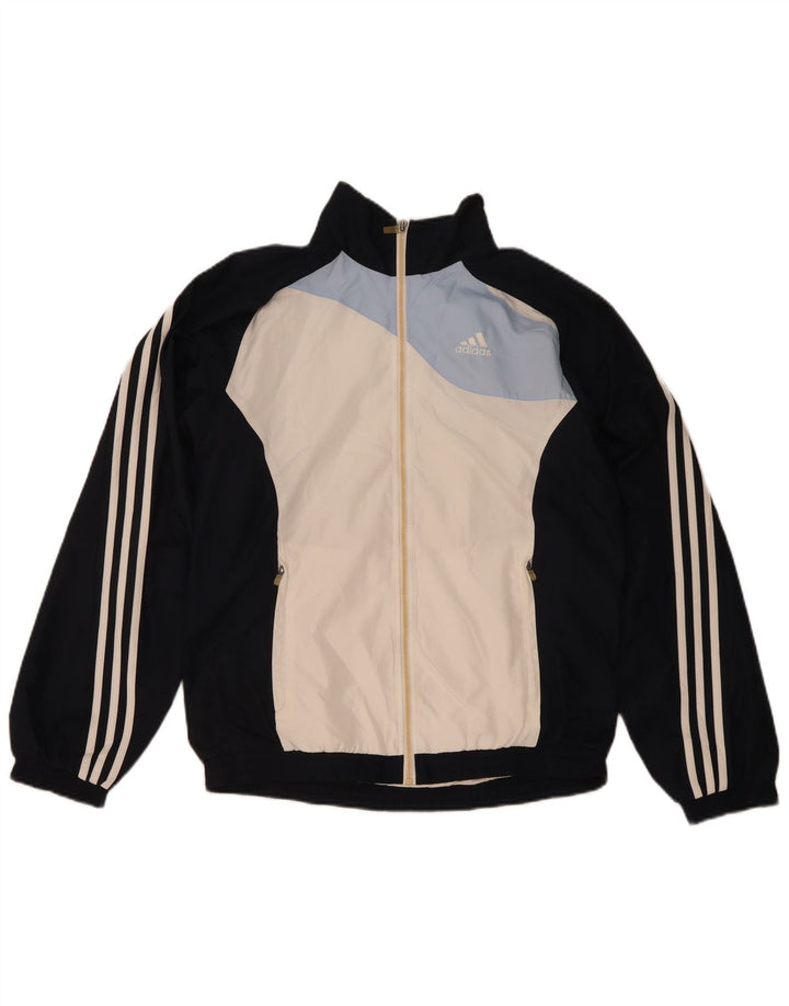 Adidas Træningsdragt til mænd, topjakke, lille marineblå colourblock polyester