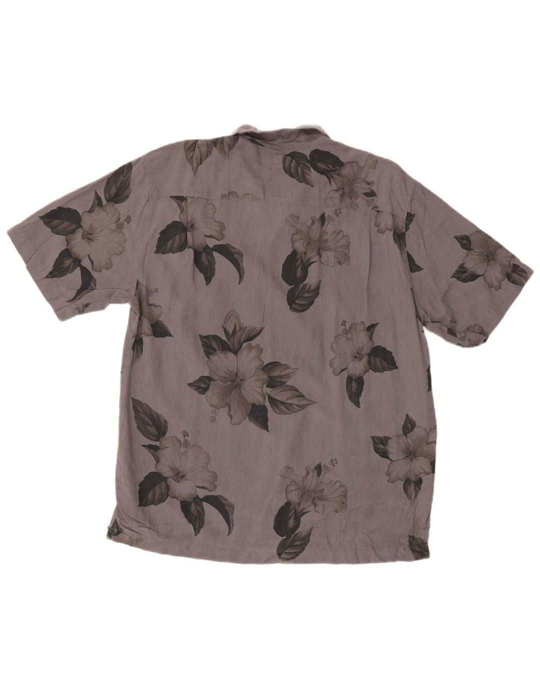 Tommy Bahama Kortærmet Herreskjorte Medium Grey Floral Silke