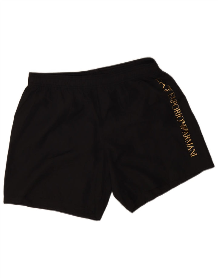 Emporio Armani Herre grafiske sportsshorts Medium sort polyamid