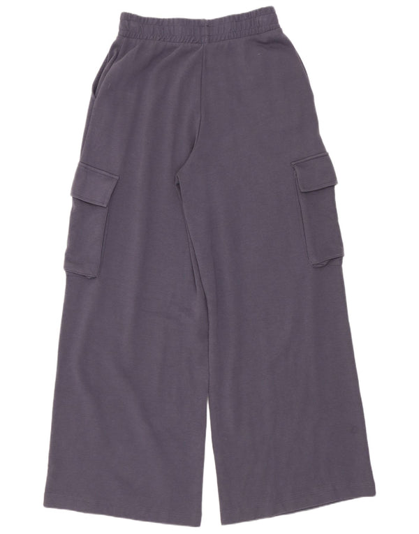 Zara Womens Cargo Tracksuit Trousers UK 8 Small Grey Cotton