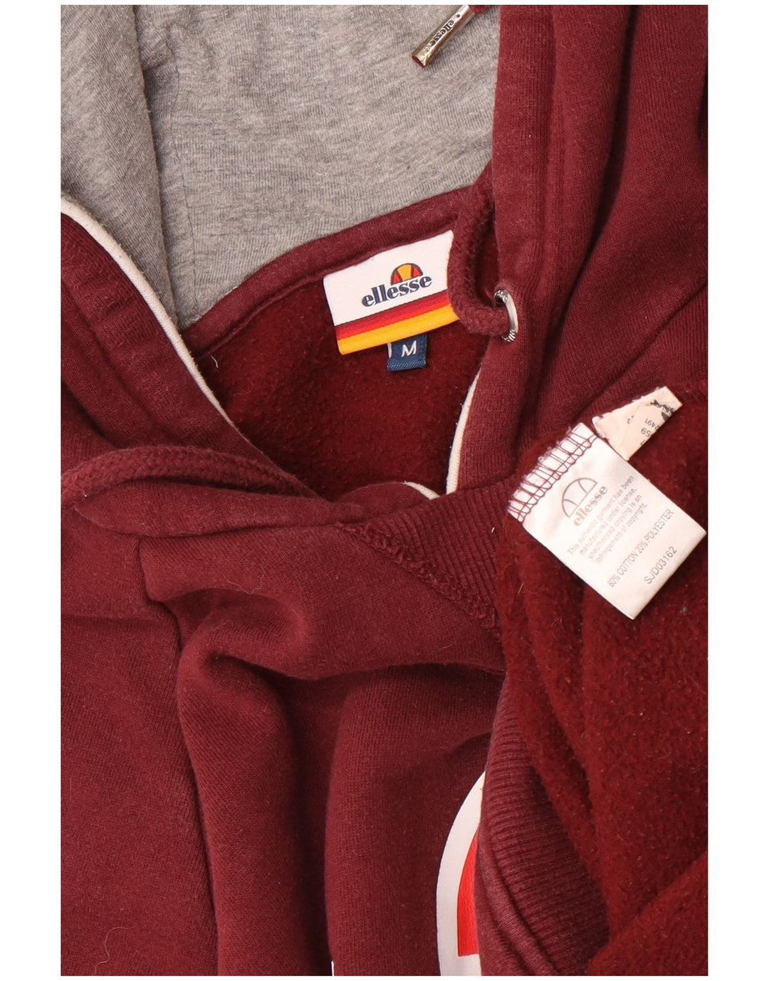 Ellesse Herre grafisk hættetrøje Jumper Medium rødbrun bomuld