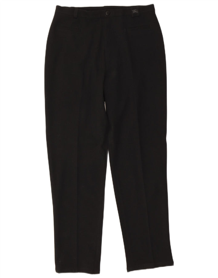 Burberrys koniske jakkesætsbukser til kvinder IT 46 Large W32 L29 Sort polyester