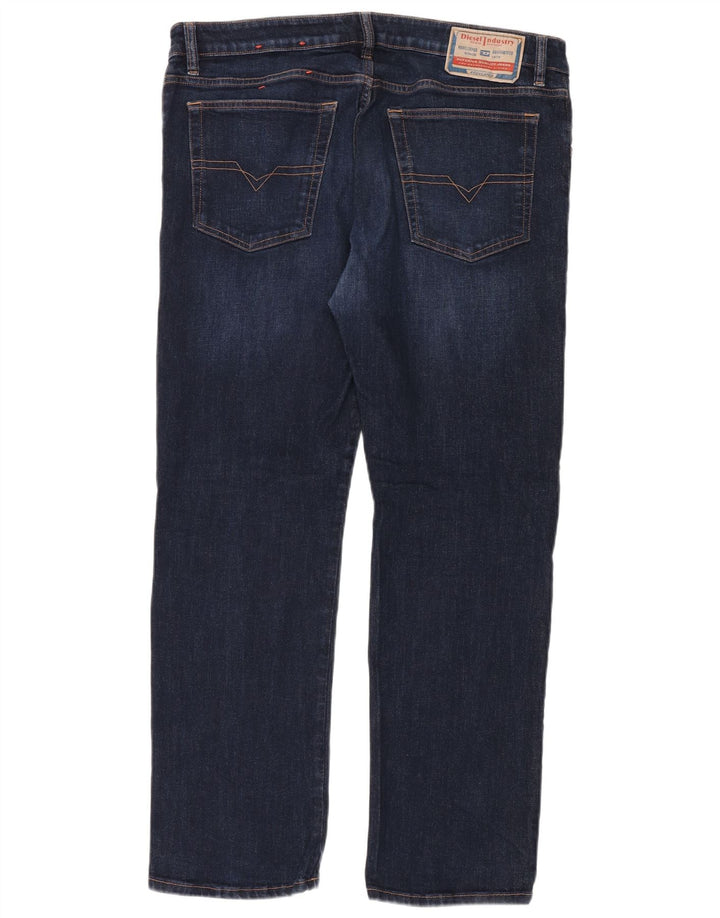 Diesel Straight Jeans til mænd W36 L32 Marineblå Bomuld