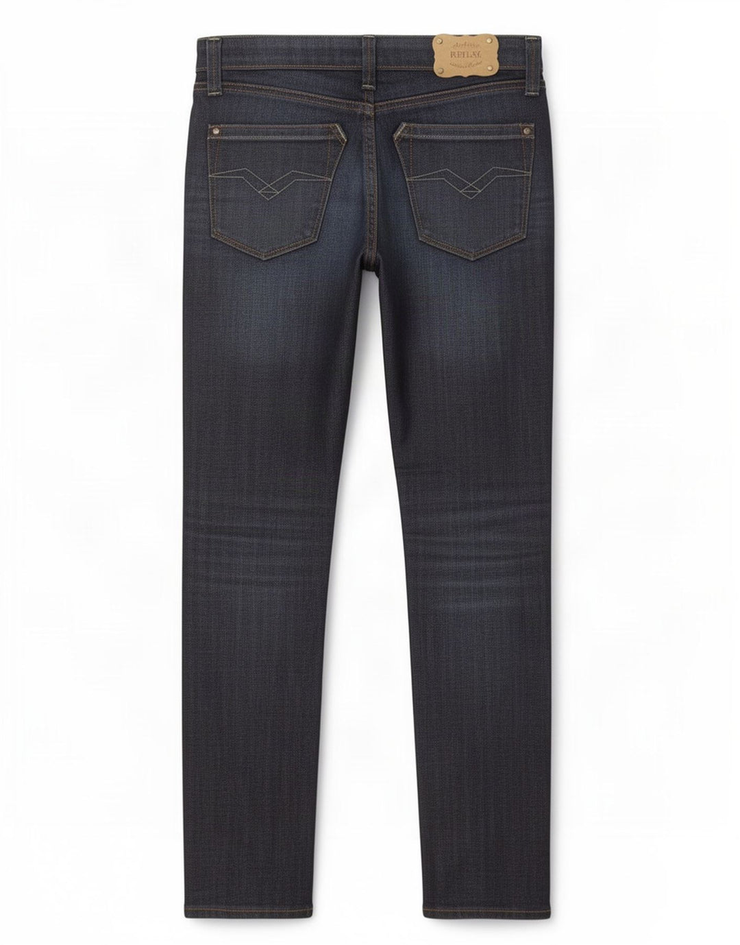 Replay Dame Slim Jeans W25 L30 Marineblå Bomuld