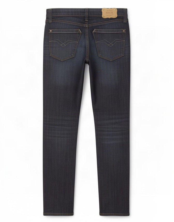 Replay Dame Slim Jeans W25 L30 Marineblå Bomuld