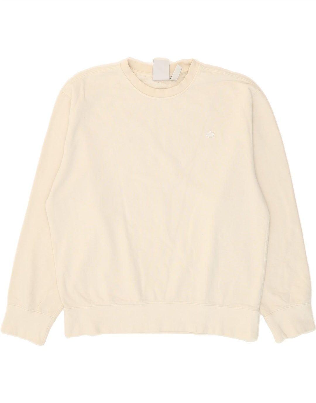 ADIDAS Mens Sweatshirt Jumper Medium White Cotton Vintage Adidas and Second-Hand Adidas from Messina Hembry 
