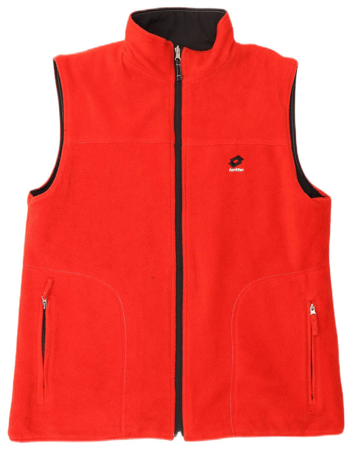 LOTTO Mens Reversible Gilet UK 40 Large Black Polyester