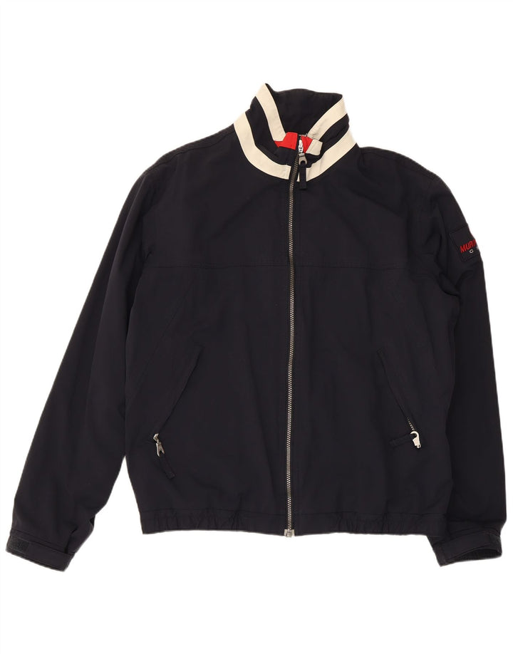 Murphy & Nye Herre grafisk bomberjakke UK 42 XL Navy Blue Colourblock