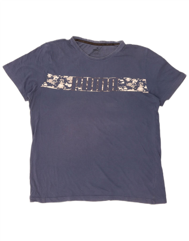 Puma Herre grafisk T-shirt Top XL Marineblå