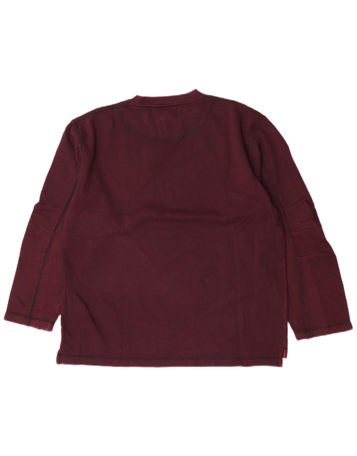 AUSTRALIAN L'ALPINA Herre Top Langærmet Medium Maroon Bomuld
