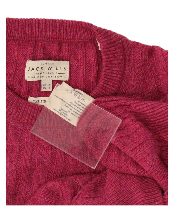 Jack Wills Dame Jumper Sweater UK 12 Medium Burgundy