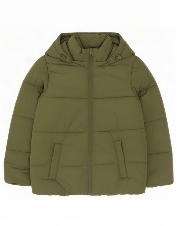 Marks & Spencer Dame Hætte Oversized Polstret Jakke UK 10 Lille Grøn