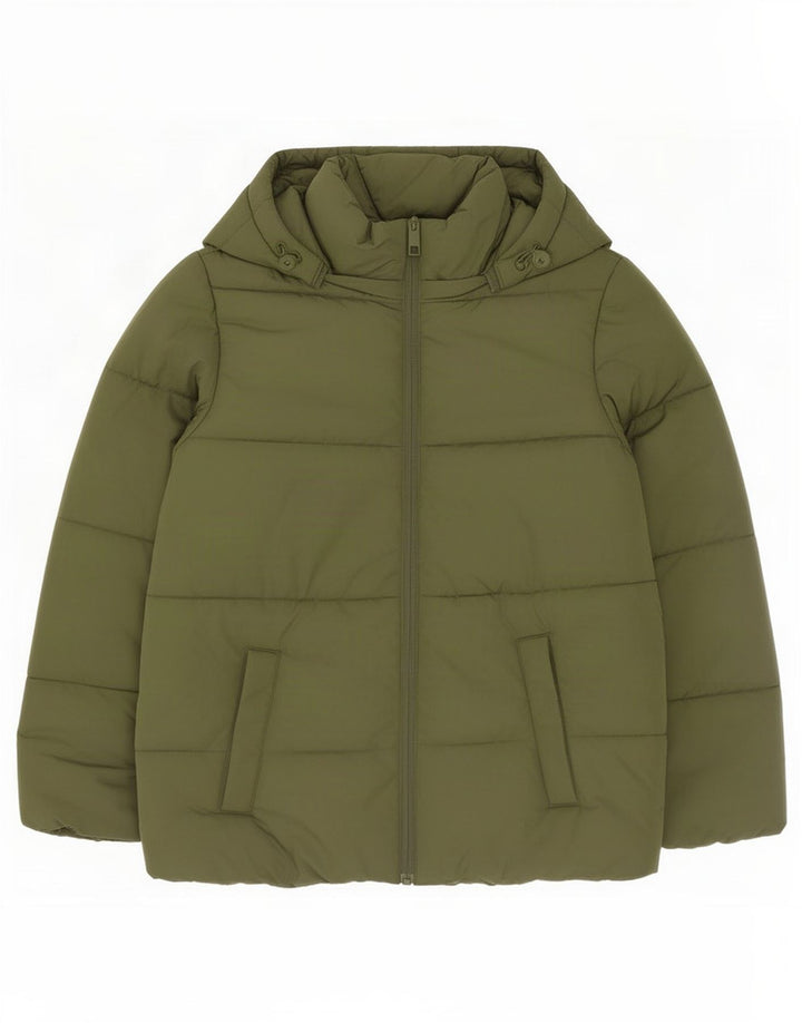 Marks & Spencer Dame Hætte Oversized Polstret Jakke UK 10 Lille Grøn