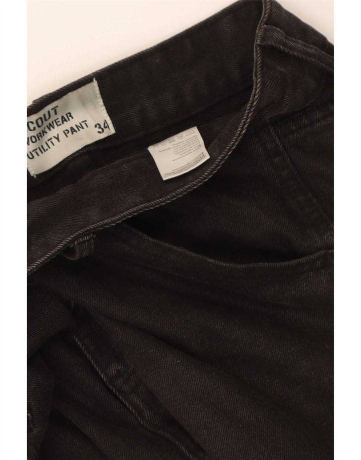 Scout Herre Cargo Straight Jeans W34 L26 Sort Bomuld