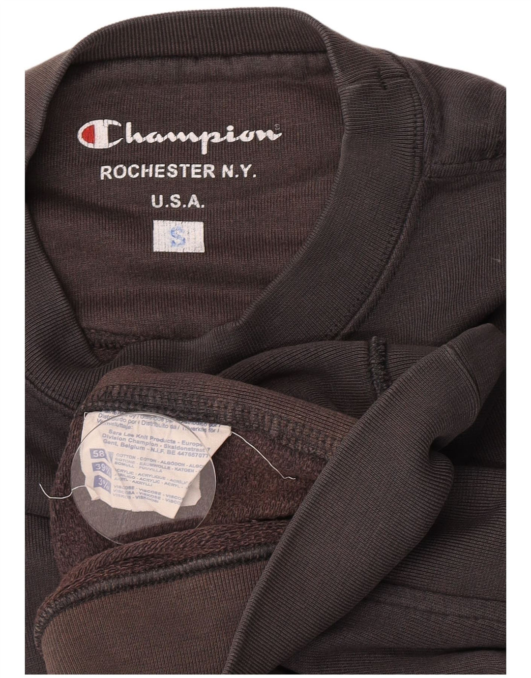 Champion Herre Sweatshirt Jumper Lille Grå Bomuld