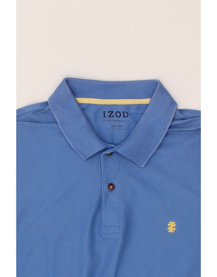 IZOD Mens Polo Shirt 2XL Blue Vintage Izod and Second-Hand Izod from Messina Hembry 