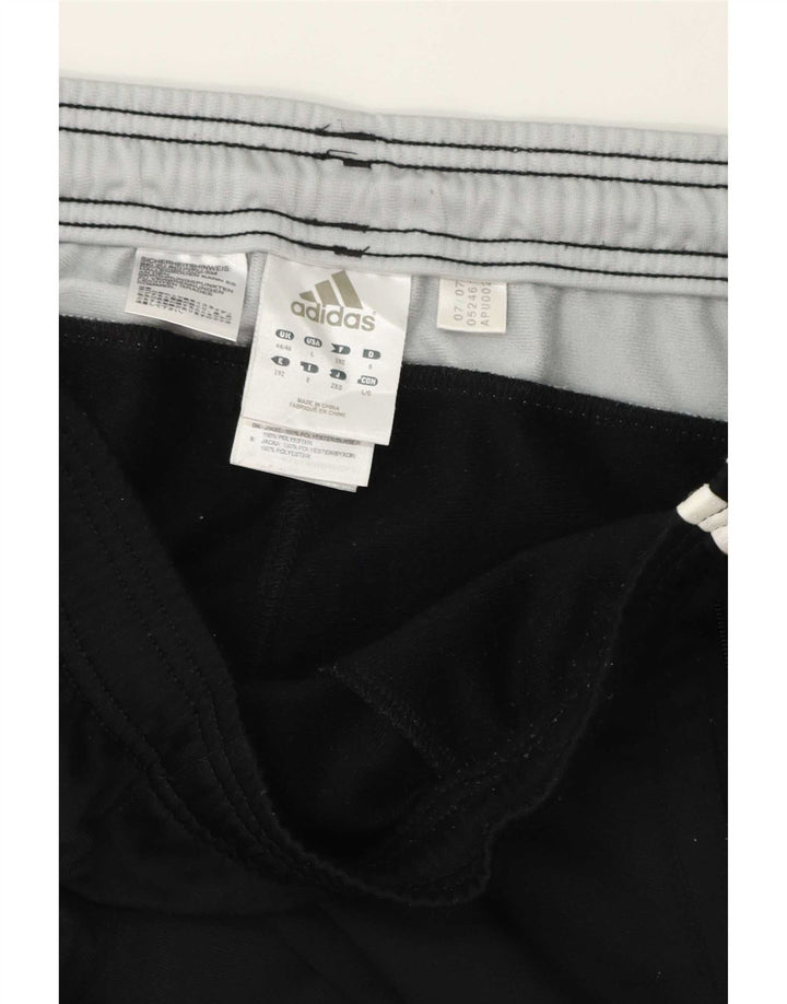 Adidas Træningsdragtsbukser til mænd UK 44/46 Large Black Colourblock Polyester